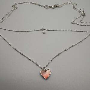 LC Lauren Conrad Silver Tone Multistrand Heart Pendant Necklace